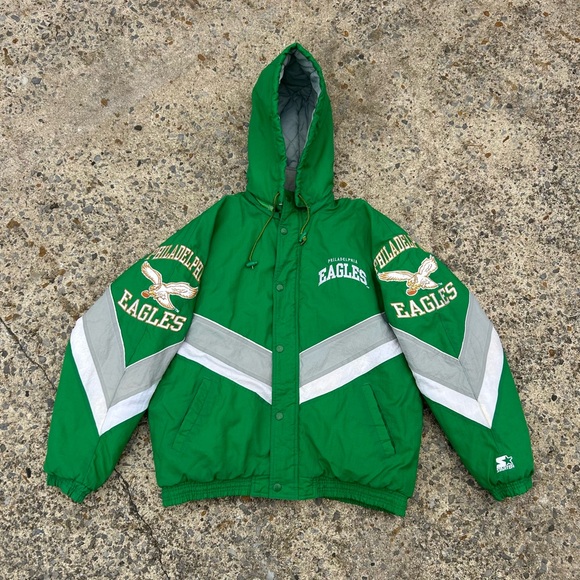 Vintage Very Rare 90's Philadelphia Eagles Starter NFL Winter Jacket Size L
